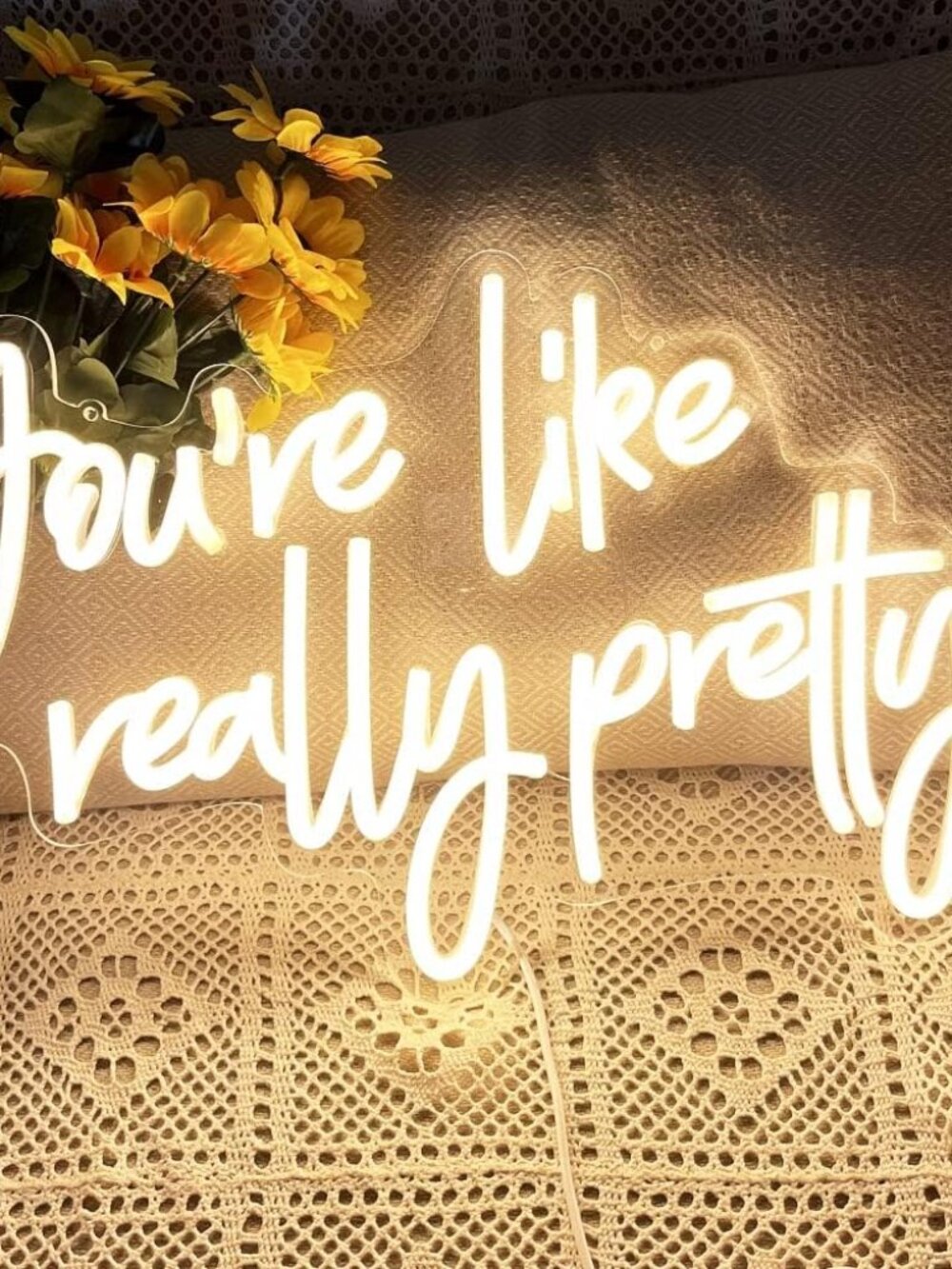 You Are Like Really Pretty Neon Sign Warm White Room Decor LED Neon Signs Wall D